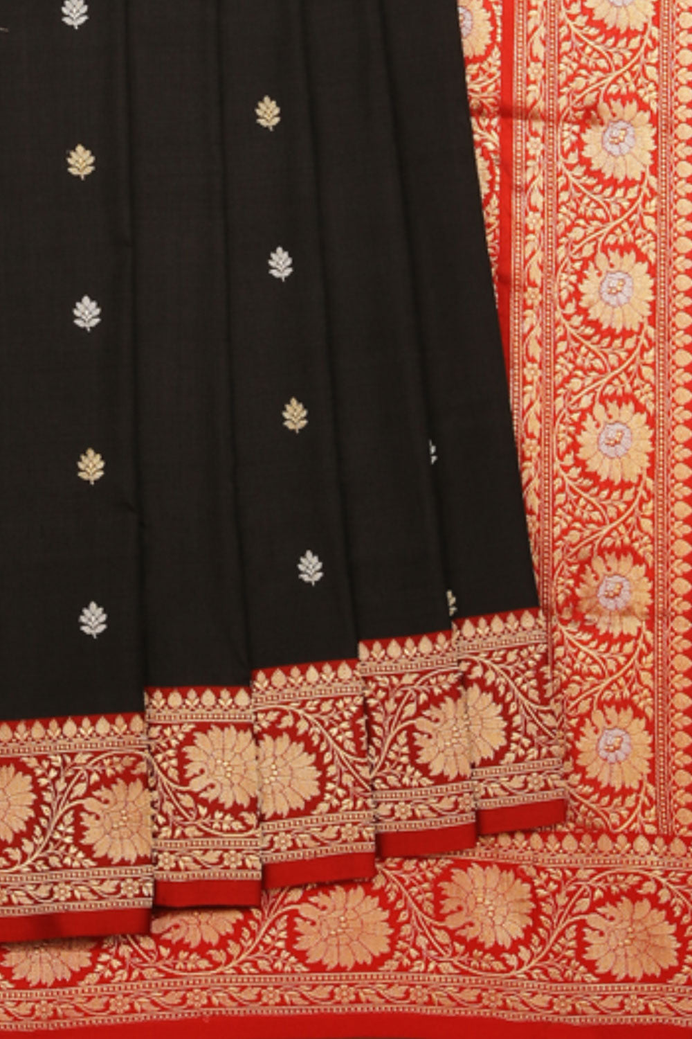 Collection of Banarasi Silk Black Saree in a gallery layout