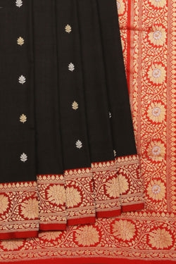 Collection of Banarasi Silk Black Saree in a gallery layout