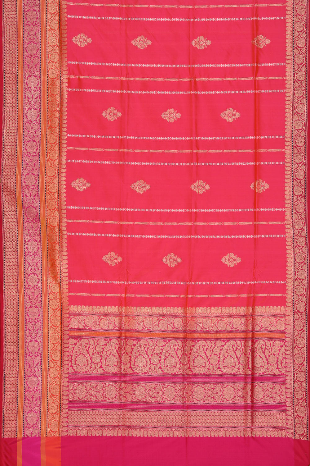 Banarasi Silk Fuchsia-Pink Saree