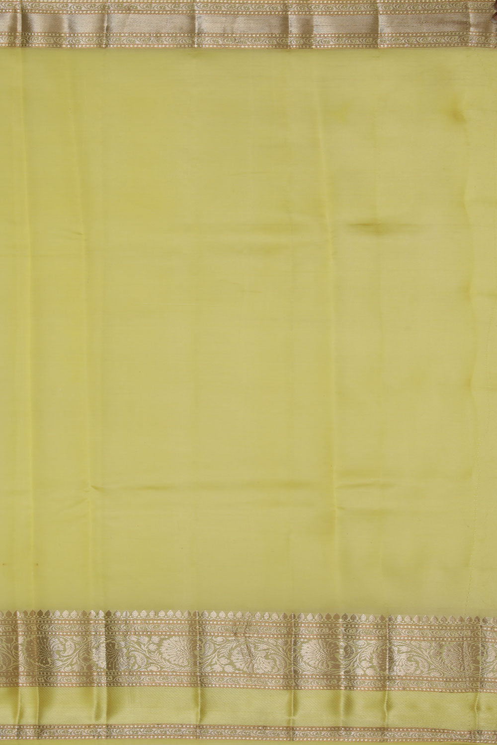 Image of Banarasi Chiniya-Silk Fenugreek-Yellow Saree