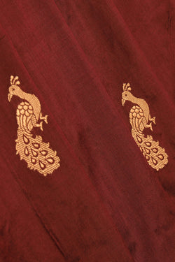 Image of Banarasi Silk Maroon Saree