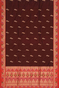 Image of Banarasi Silk Maroon Saree