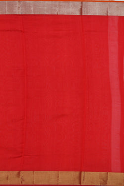 Collection of Chanderi Coral-Red Saree in a gallery layout