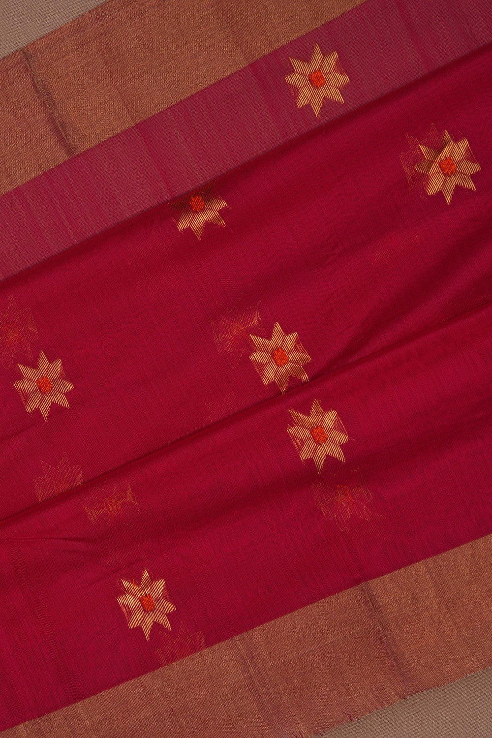 Chanderi Cotton Silk Pink Saree