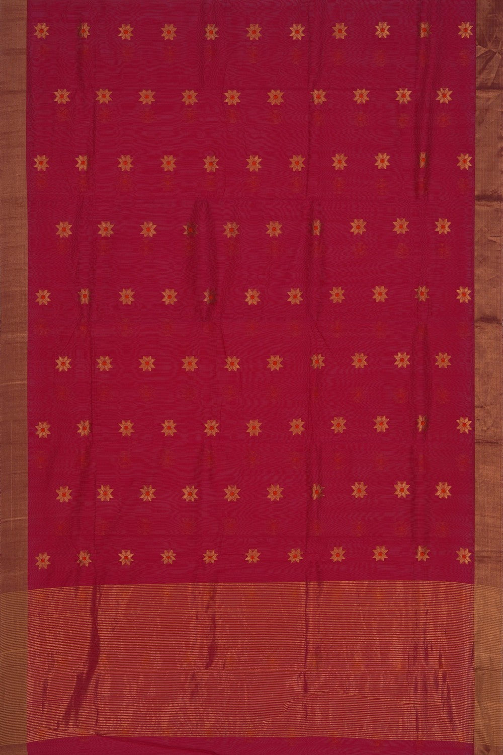 Chanderi Cotton Silk Pink Saree