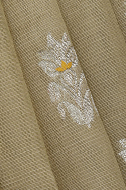 Collection of Kota Beige Saree With Silver Border in a gallery layout