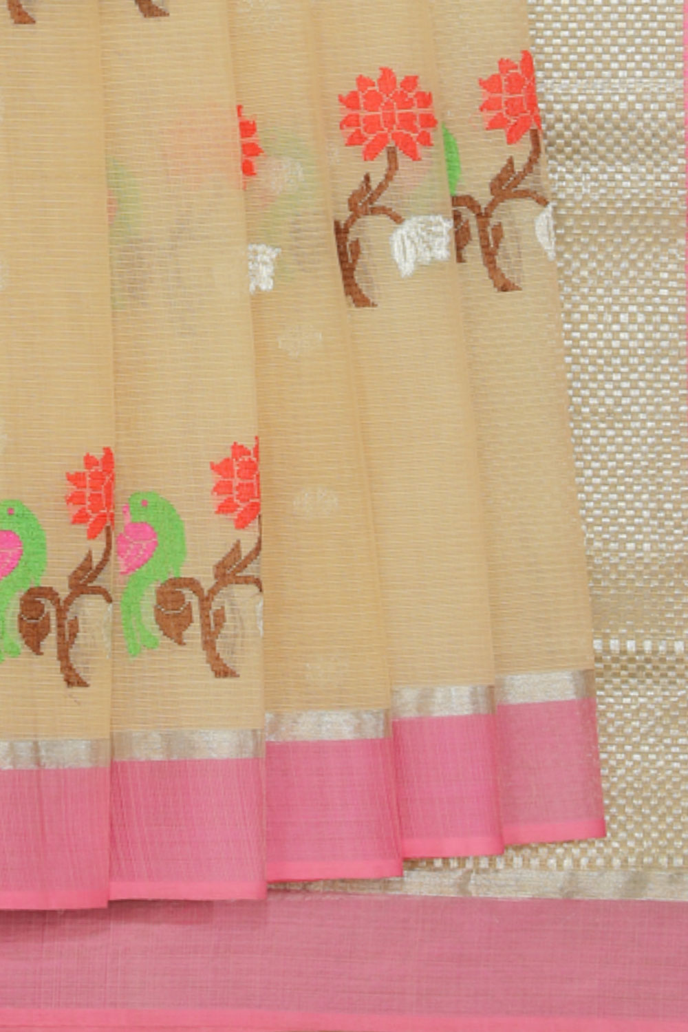 Collection of Kota Beige Saree in a gallery layout