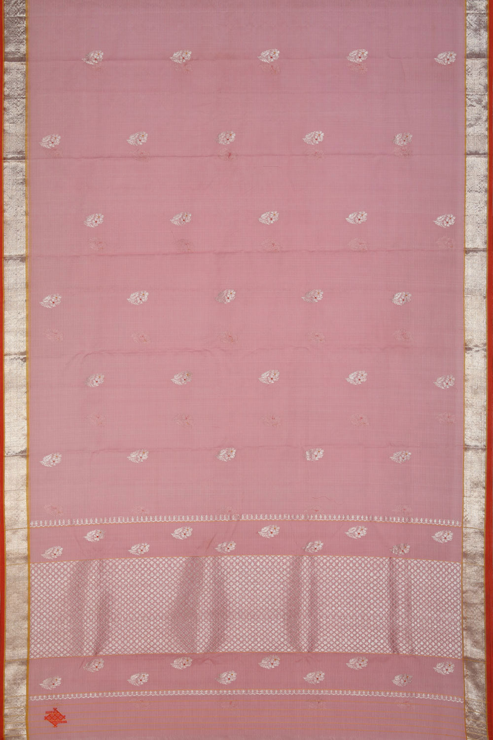 Collection of Kota Pink Saree With Silver Border in a gallery layout