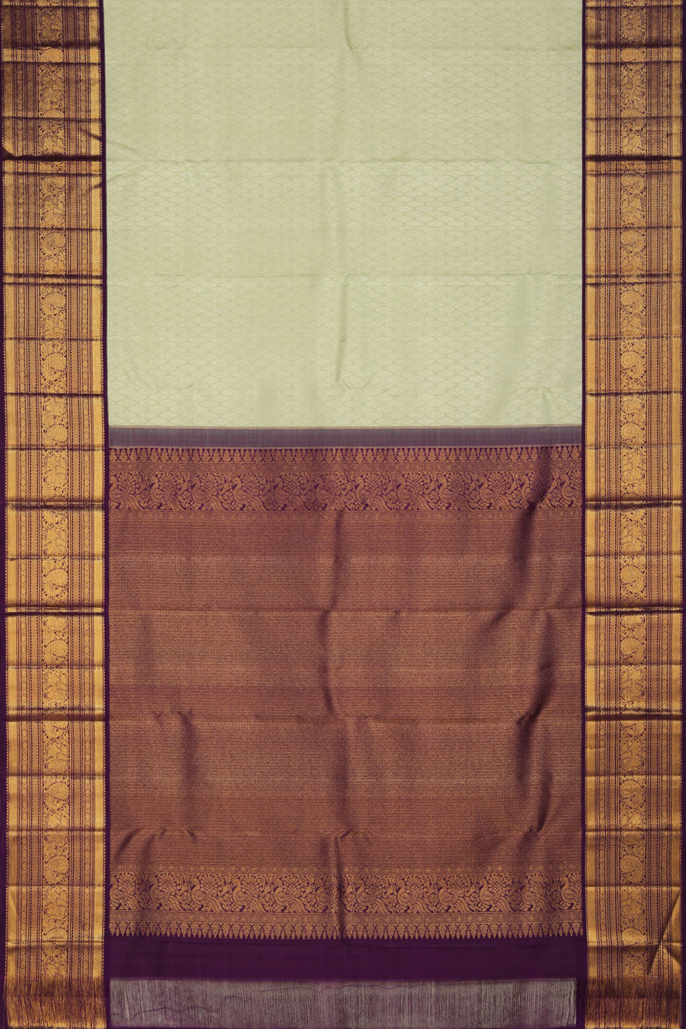 Collection of Kanchipattu Mint-Green Saree in a gallery layout