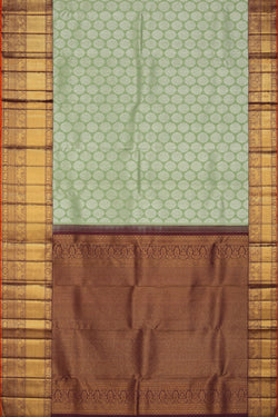 Collection of Kanchipattu Pista-Green Saree in a gallery layout