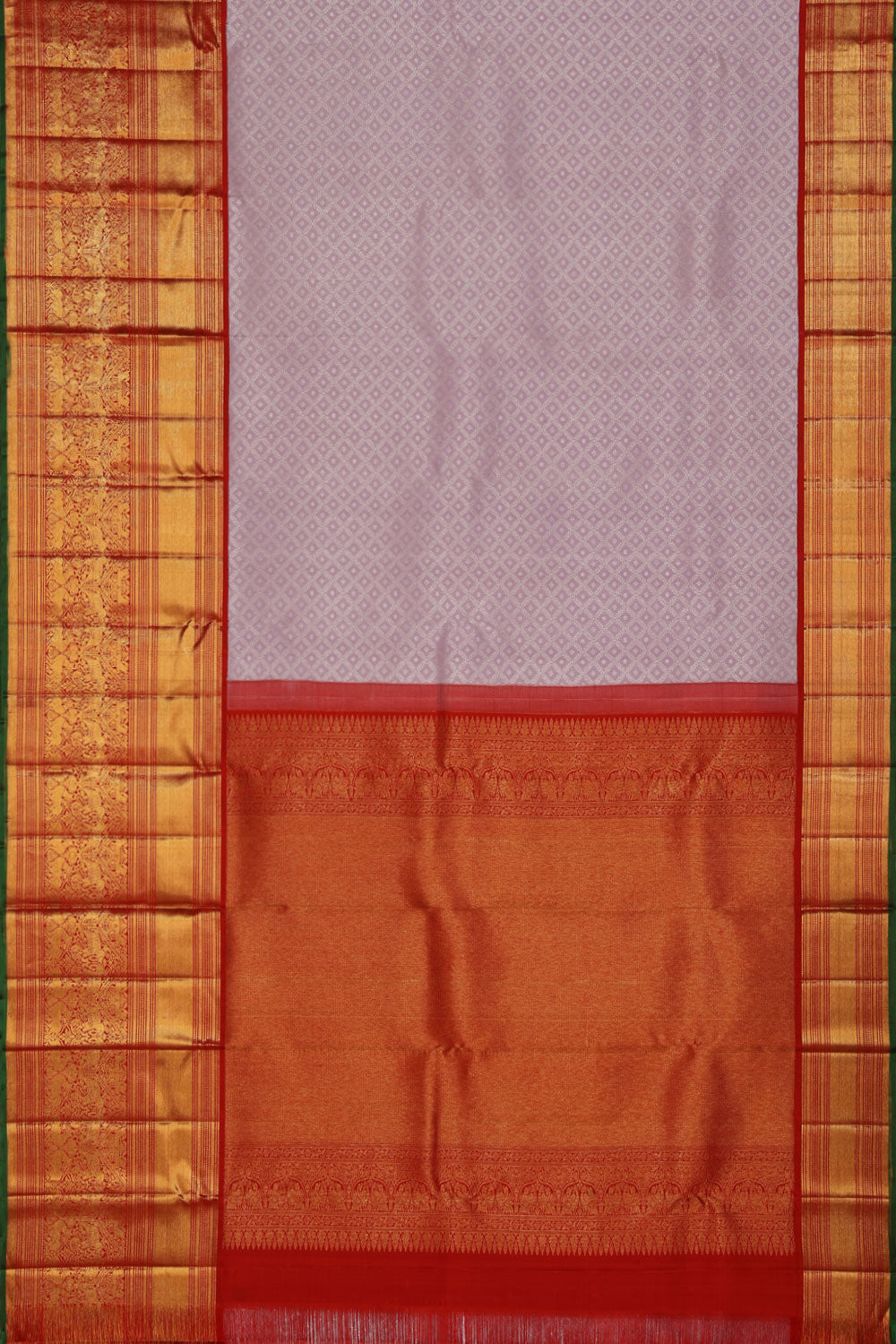 Collection of Kanchipattu Lavender-Purple Saree in a gallery layout