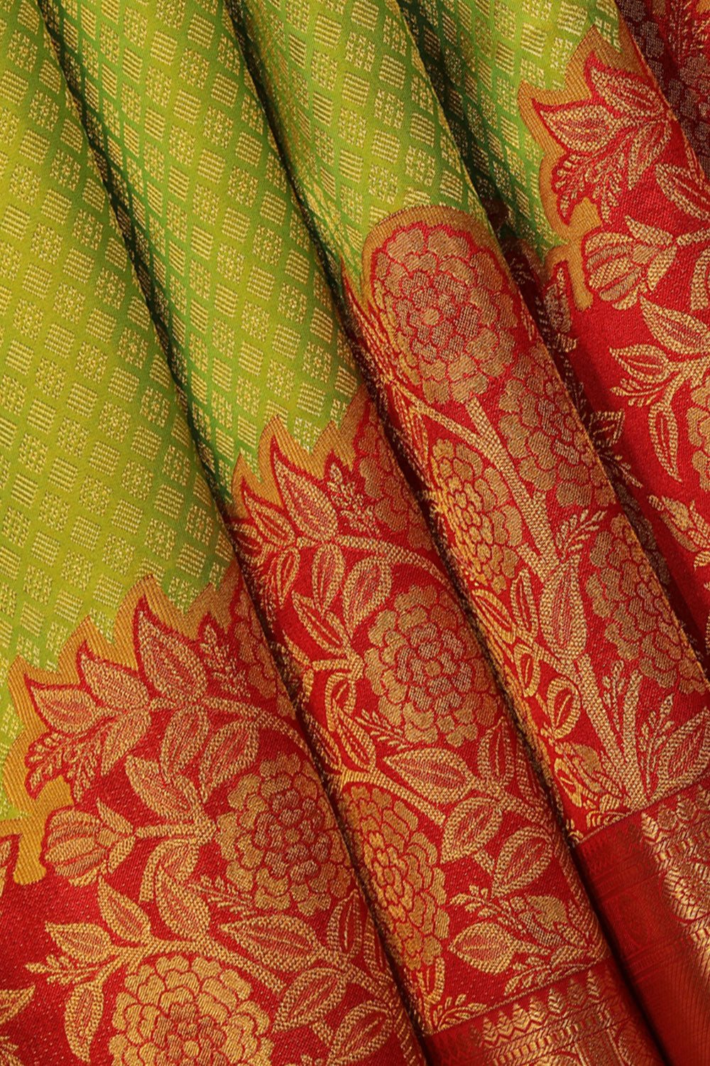 Collection of Kanchipattu Green Saree in a gallery layout