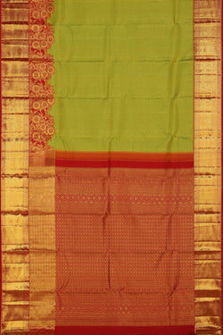 Collection of Kanchipattu Green Saree in a gallery layout