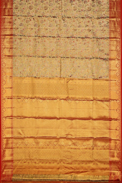 Collection of Kanchipattu Gold Saree in a gallery layout