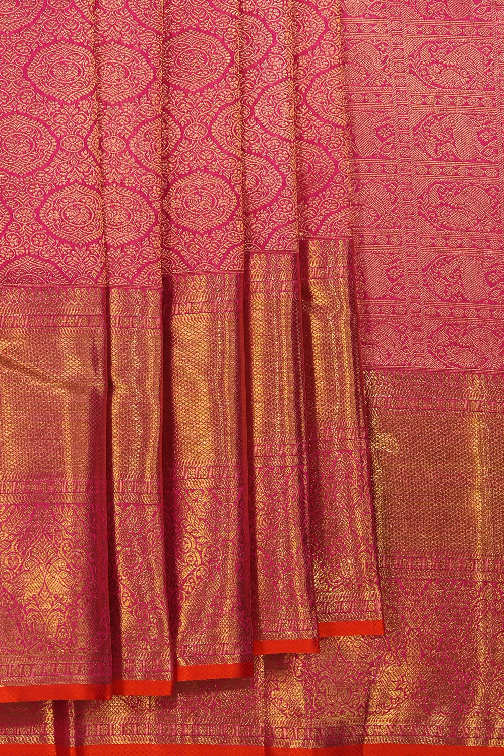 Collection of Kanchipattu Pink Saree in a gallery layout