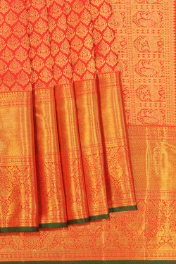 Collection of Kanchipattu Red Saree in a gallery layout