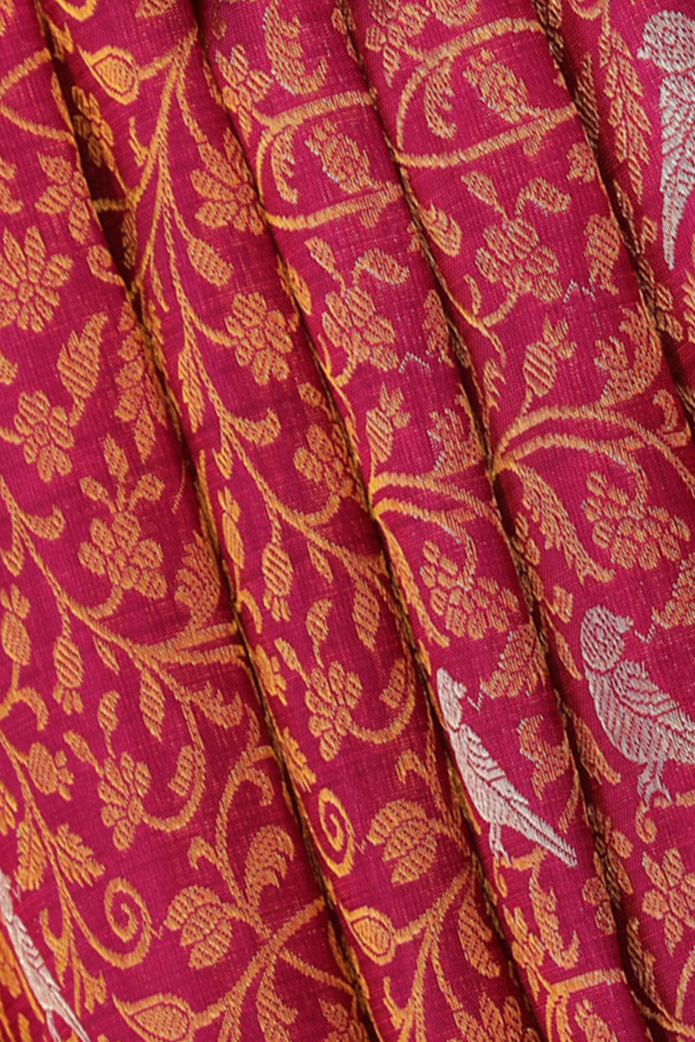 Kanchipattu Magenta-Pink Saree