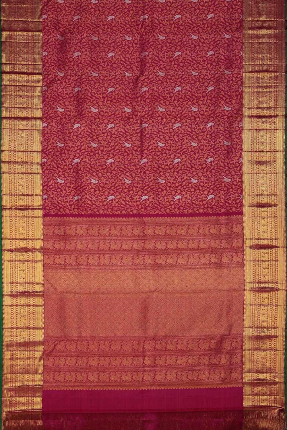 Kanchipattu Magenta-Pink Saree