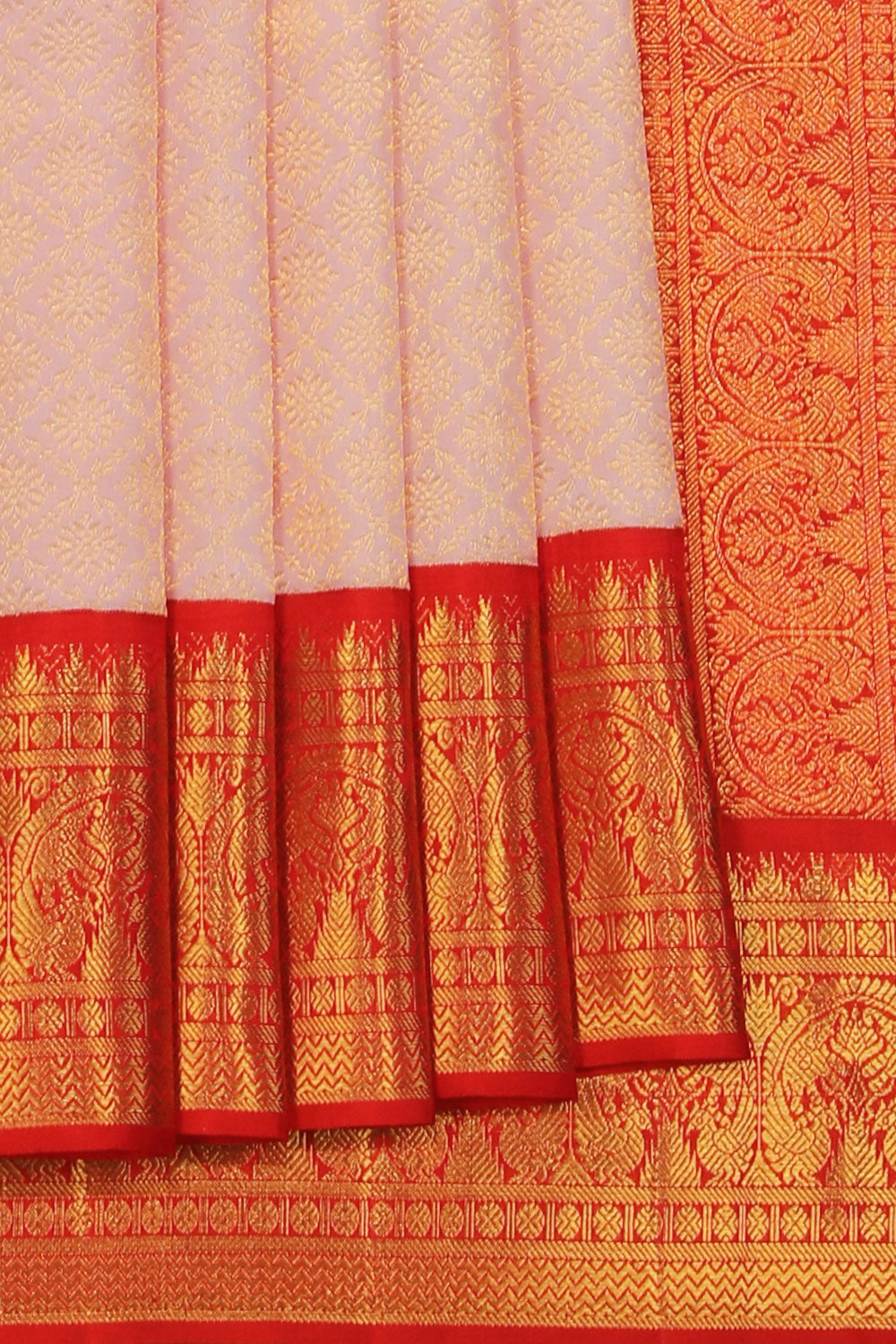 Collection of Kanchipattu Baby-Pink Saree in a gallery layout