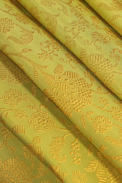 Collection of Kanchipattu Spring-Green Saree in a gallery layout