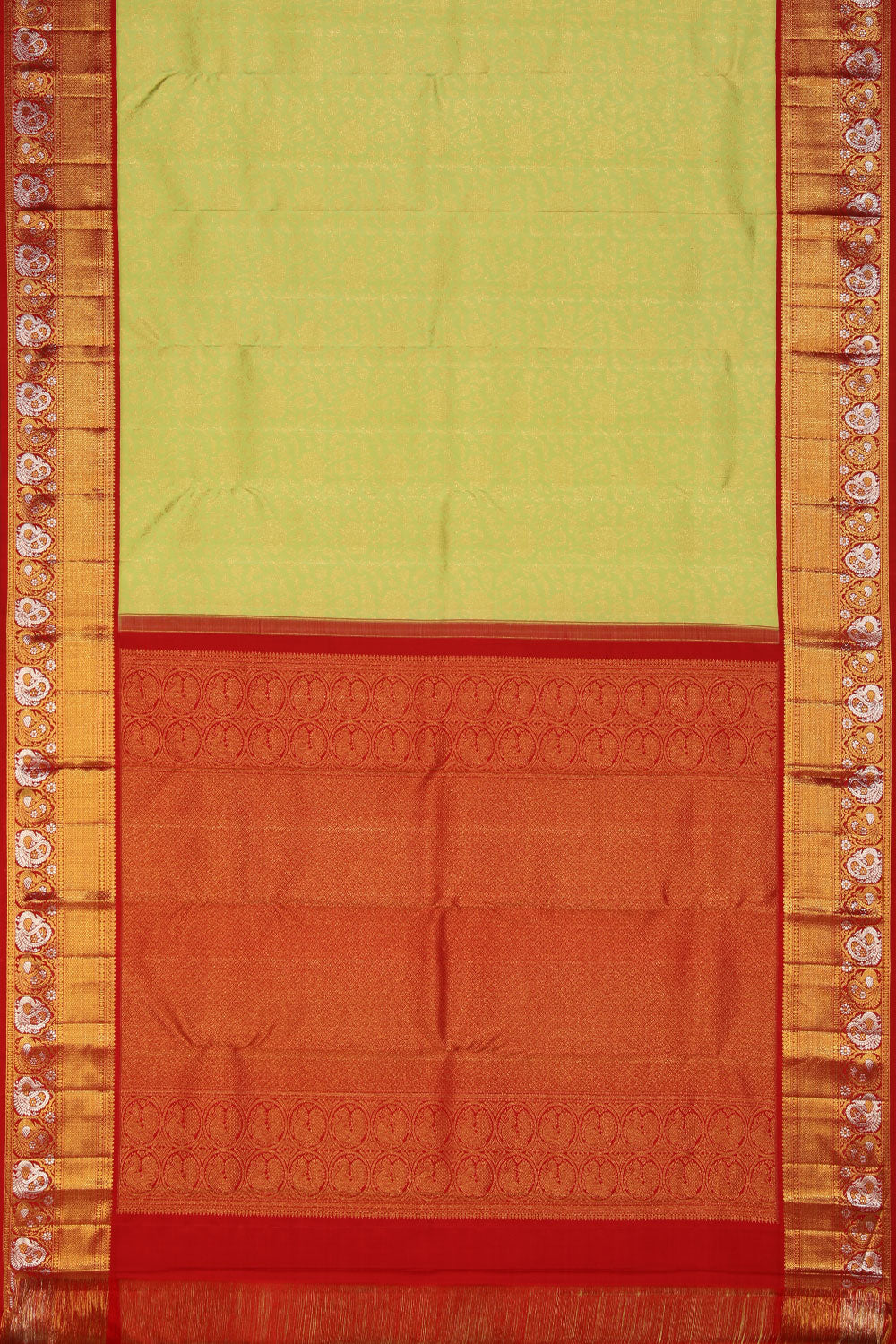 Image of Kanchipattu Spring-Green Saree