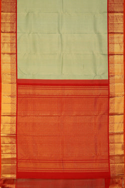 Image of Kanchipattu Aqua-Green Saree