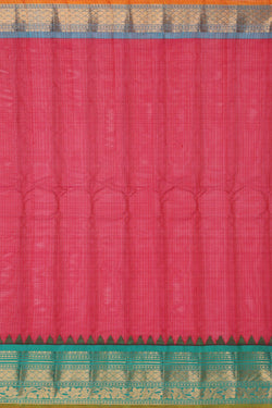 Collection of Gadwal Fuchsia-Pink Saree in a gallery layout