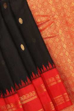 Collection of Gadwal Black Saree in a gallery layout