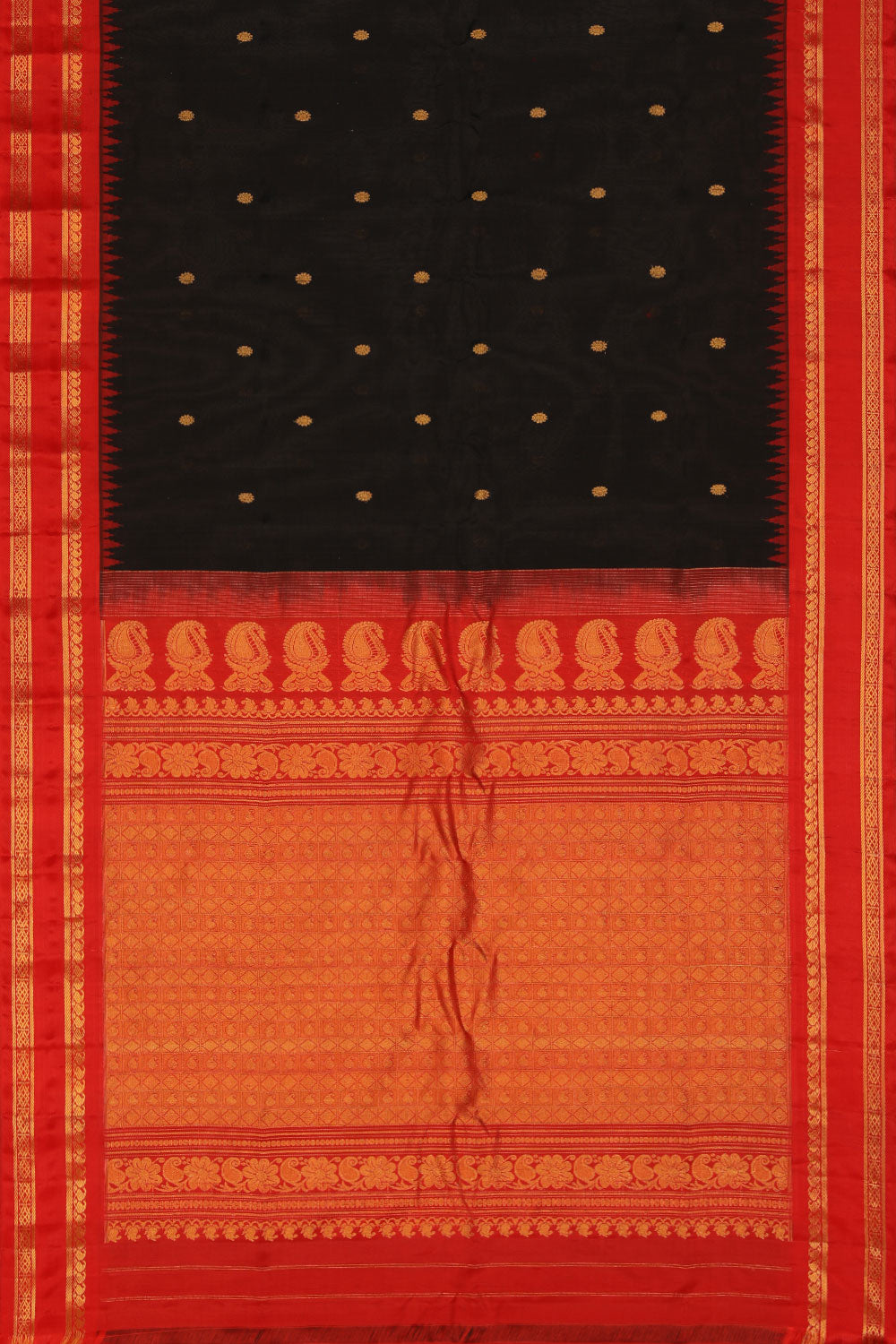 Collection of Gadwal Black Saree in a gallery layout