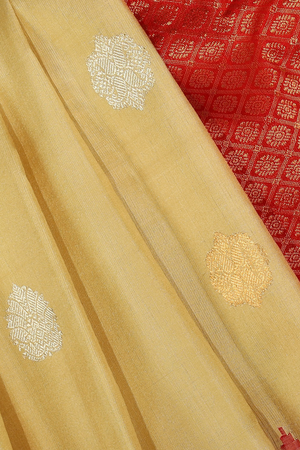 Collection of Gadwal Beige Saree in a gallery layout