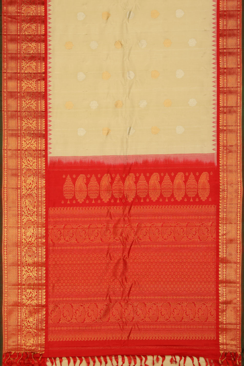 Image of Gadwal Beige Saree