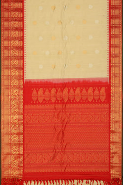 Collection of Gadwal Beige Saree in a gallery layout