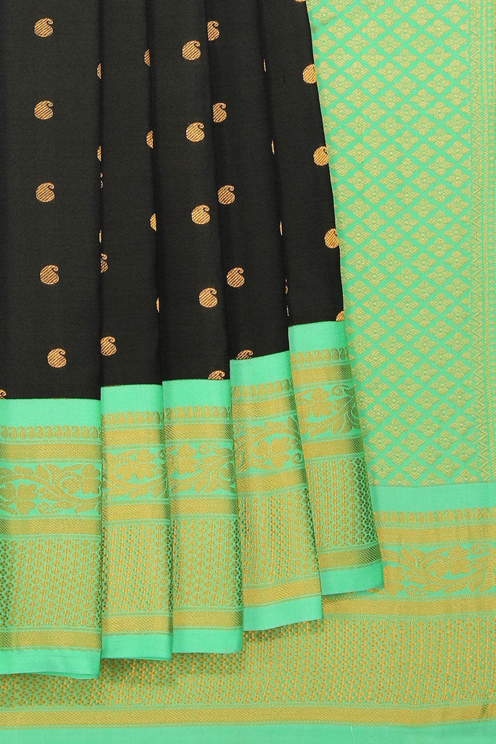 Gadwal Silk Black Saree