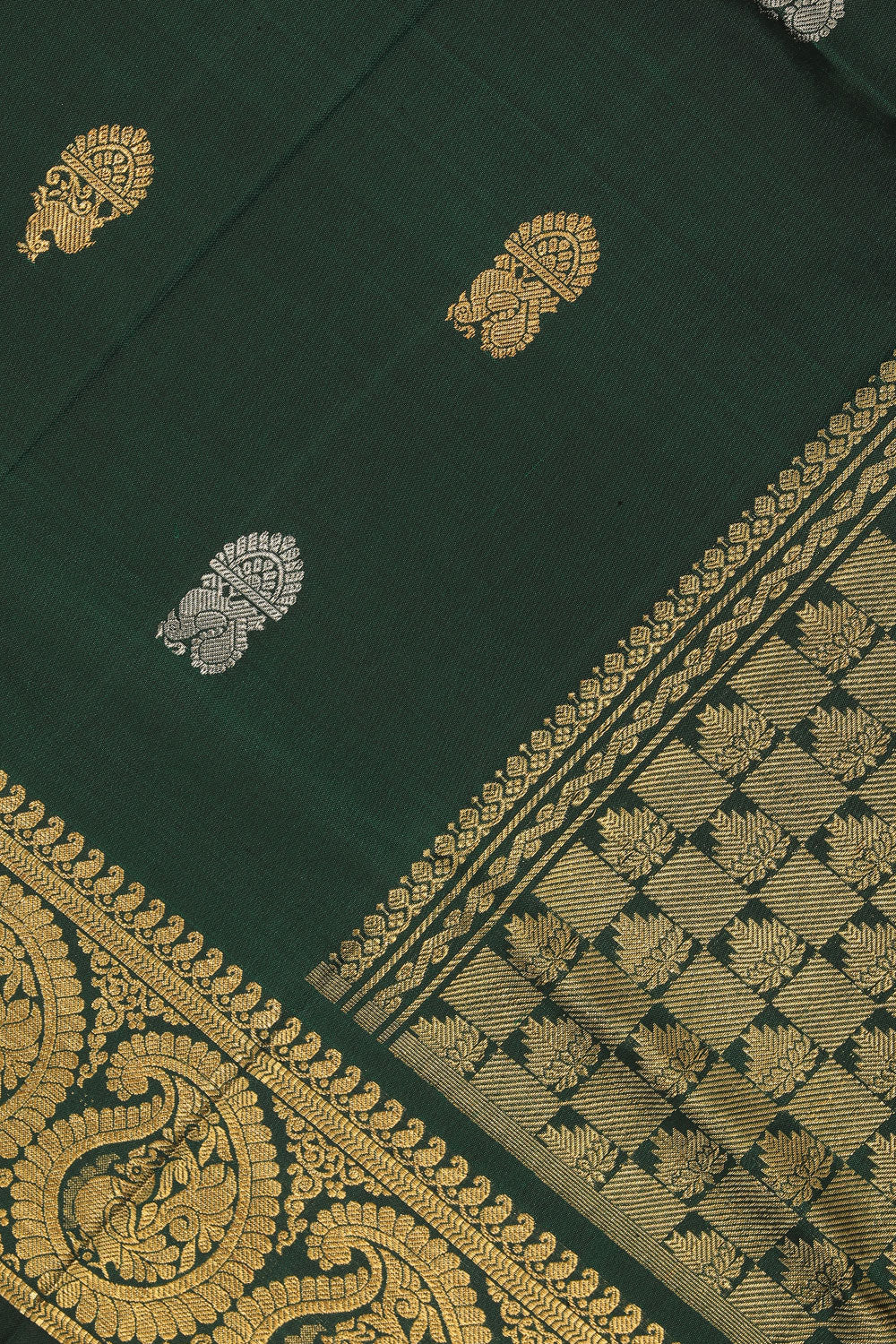 Gadwal Green Dupatta