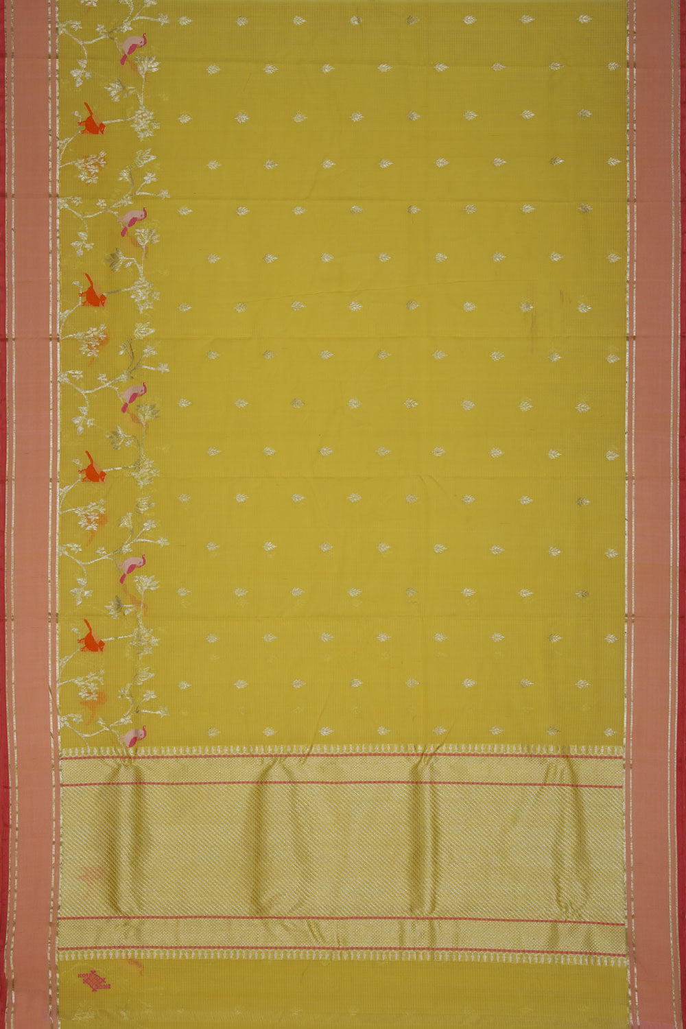 Collection of Kota Lime-Yellow Saree in a gallery layout