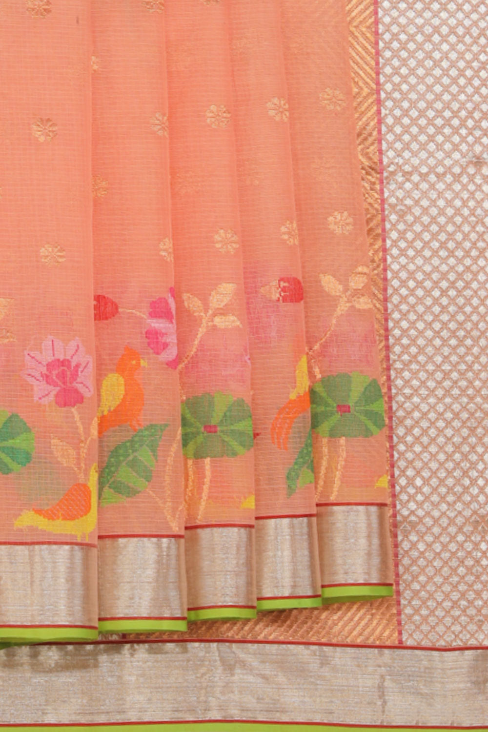 Collection of Kota Peach Saree in a gallery layout