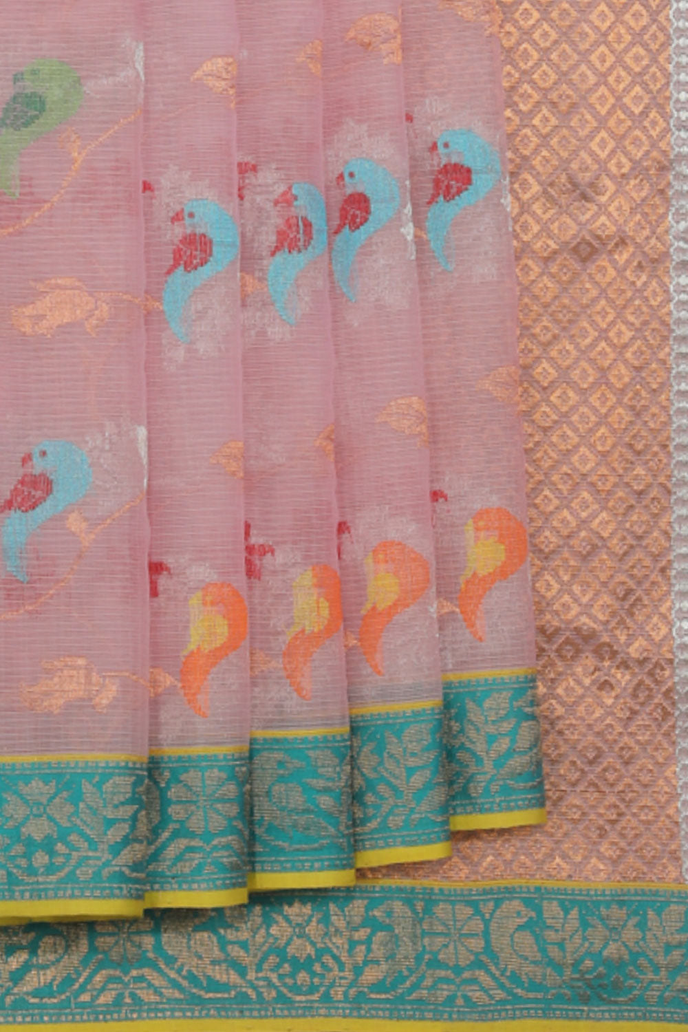 Collection of Kota Pink Saree in a gallery layout