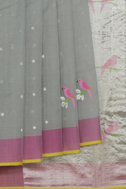 Collection of Kota Grey Saree in a gallery layout