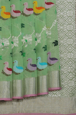 Collection of Kota Aqua-Green Saree in a gallery layout