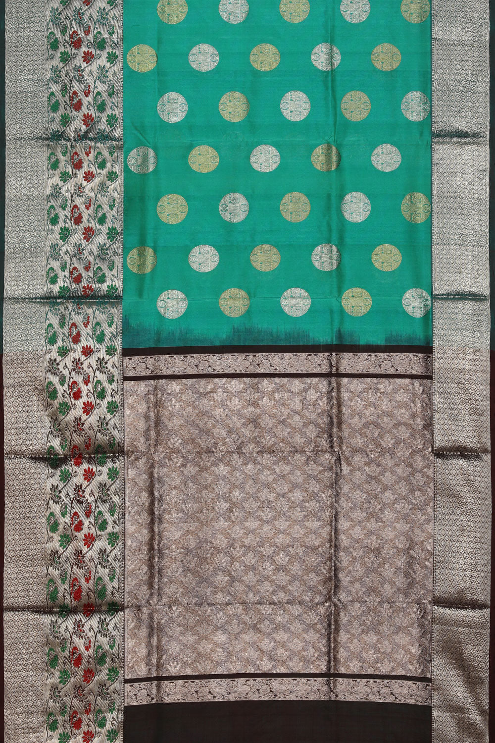 Collection of Venkatagiri-Silk Sea-Green Saree in a gallery layout