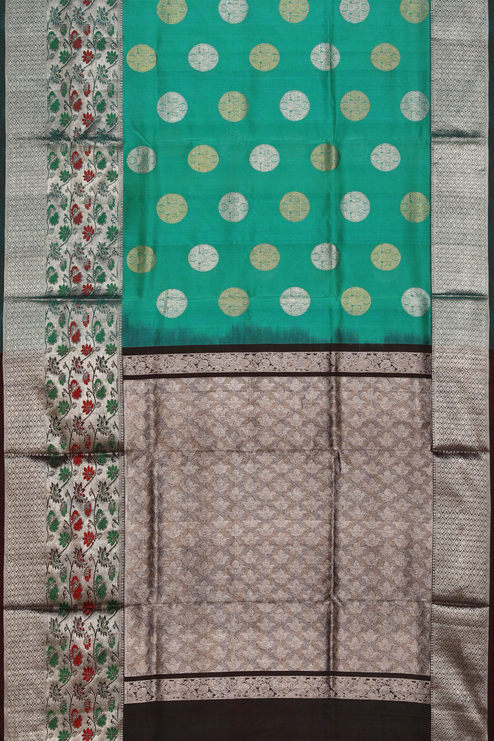 Image of Venkatagiri-Silk Sea-Green Saree