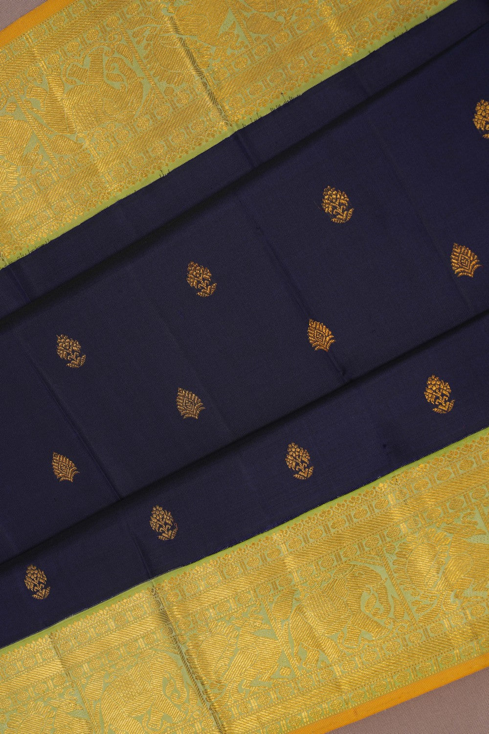 Image of Arani Silk Navy Blue Saree