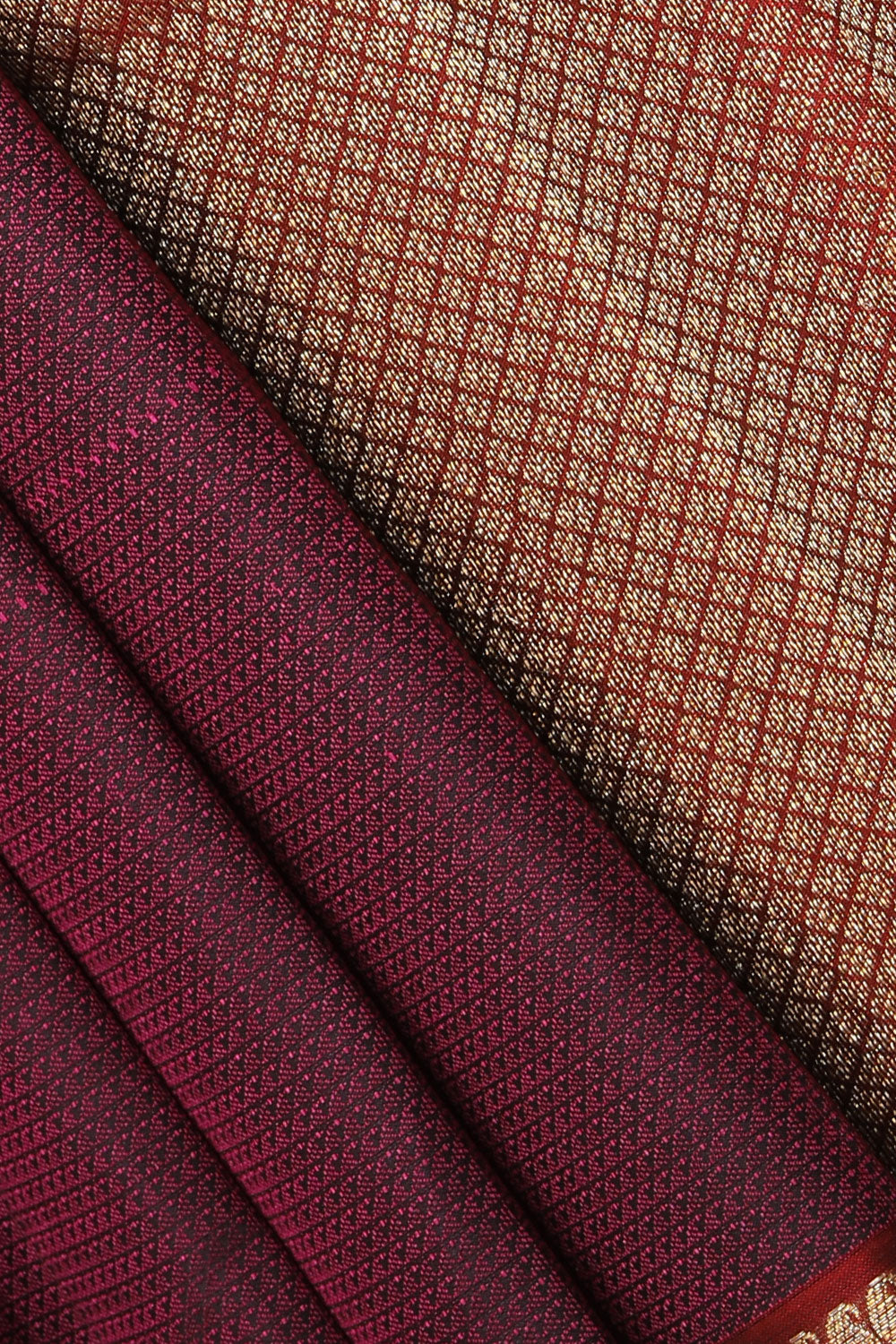 Image of Arani-Silk Violet Saree