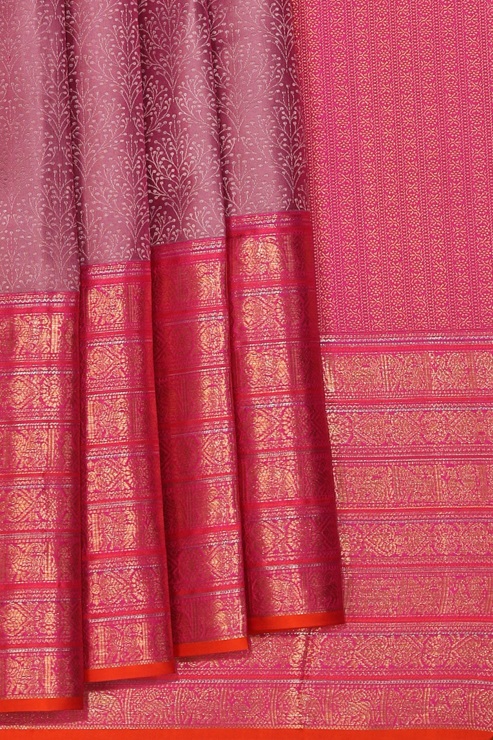 Collection of Arani-Silk Purple Saree in a gallery layout