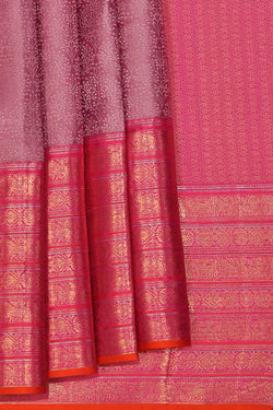 Collection of Arani-Silk Purple Saree in a gallery layout