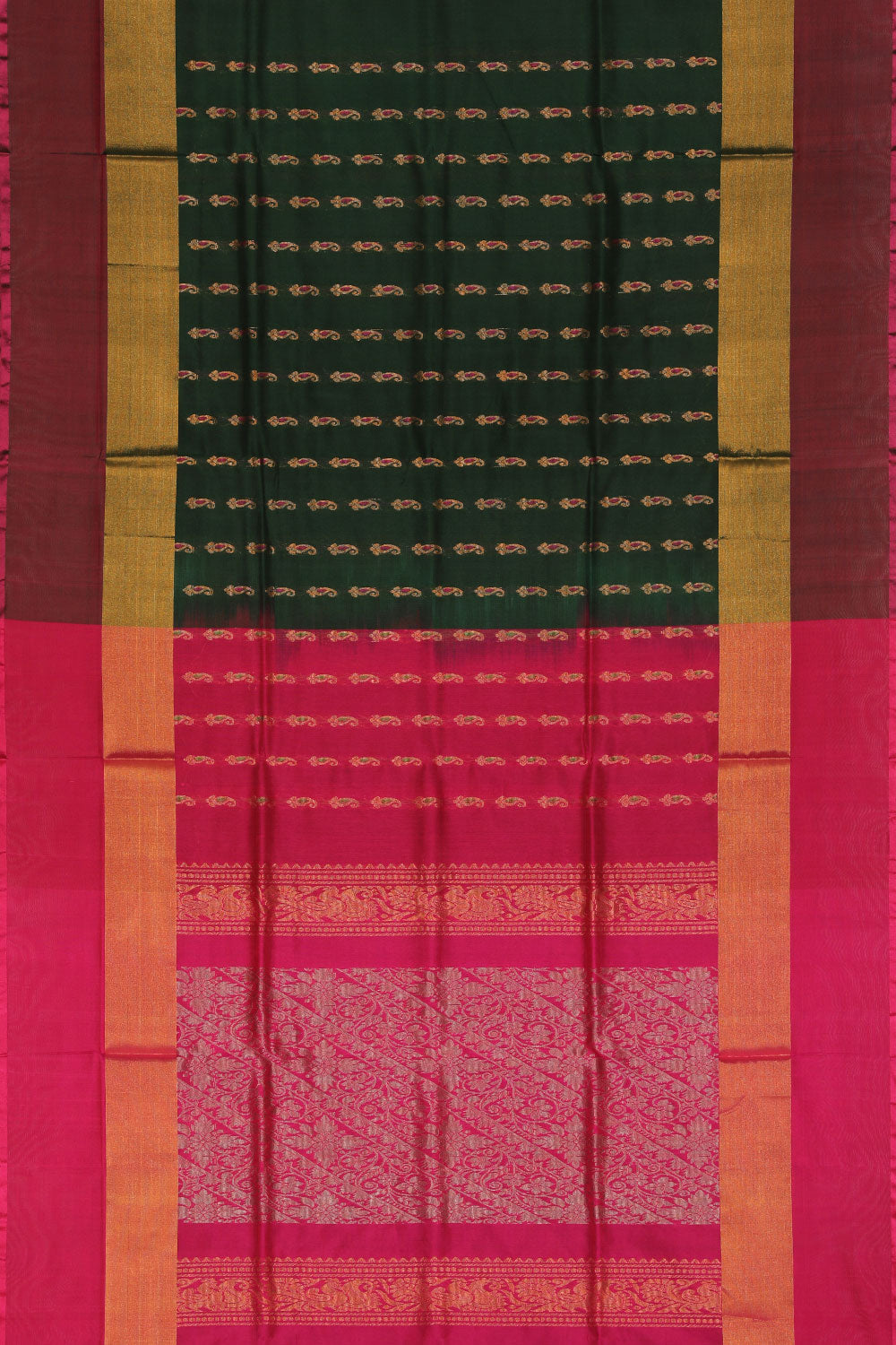 Collection of Uppada Silk Green Saree in a gallery layout