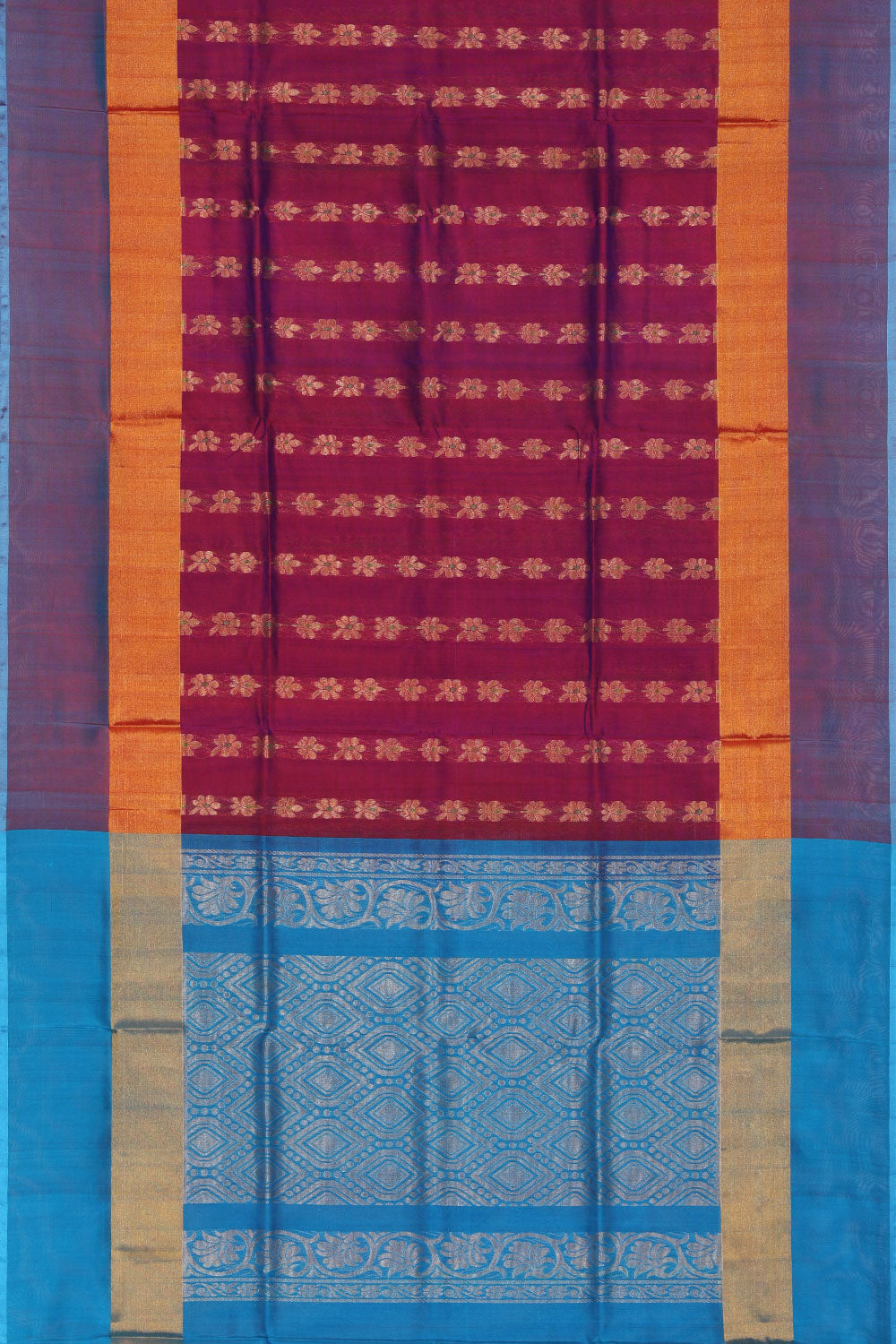 Collection of Uppada Silk Violet Saree in a gallery layout