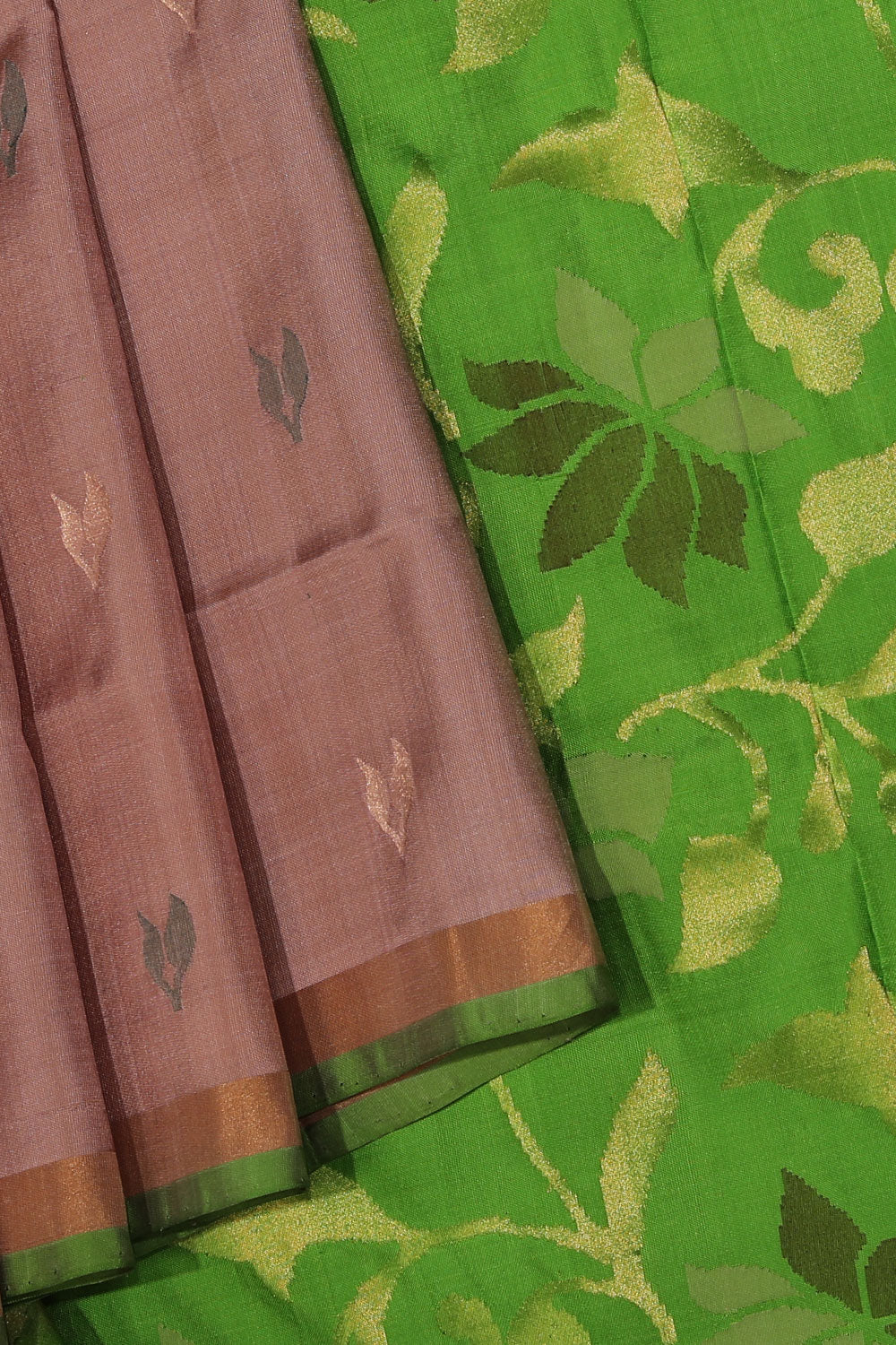 Image of Uppada Silk Caramel-Pink Saree