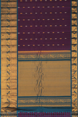 Collection of Gadwal Silk Violet Saree in a gallery layout