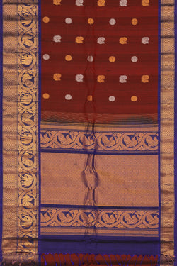 Collection of Gadwal Silk Maroon Saree in a gallery layout